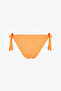 Orange Aisha Textured Mid-Waist Bikini Bottom - 6