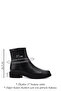 Women's Black Zippered Rubber Sole Genuine Leather Boots - 2