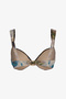 Zoe Cup Leaf Patterned Glitter Bikini Top - 5