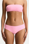 Light Pink Missa Textured Mid-Waist Bikini Bottom - 4