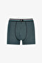 Men's Green Line Geometric Patterned 3-Piece Boxers - 2