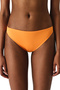 Orange Summer Textured Mid-Waist Bikini Bottom