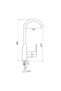 Aren Kitchen Sink Faucet 2305 Brass Body, Chrome Plated - 2