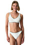 Ecru Nadia Textured Bikini Top