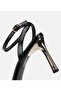 Women's Black Buckle Ankle Strap Heeled Sandals - 6