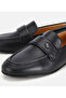 Women's Leather Black Soft Textured Classic Loafer - 3