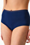 Navy Blue Easy Cotton Pack Trim High Waist Slip Panties