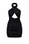 Tie and Side Gathered Dress