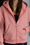 Women's 3 Thread Fleece Lined Hooded Oversize Sweat Cardigan 1110