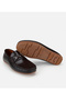Men's Leather Brown Buckle Casual Loafer - 6