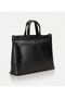 Men's Leather Black Soft Textured Briefcase - 2