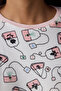Tea Party Long Sleeve Thermal Pajama Set - 3