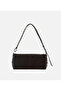 Women's Suede Leather Black Bowling Shoulder Bag