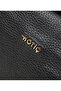 Women's Leather Black Adjustable Strap Shoulder Bag - 3