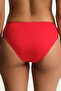 Red Closed Mid-Waist Bikini Bottom - 2