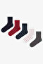 5 Pairs of Cotton Striped Socks