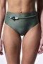 Green Beaded High Waist Bikini Bottom - 2