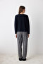 Alia Dark Black Sweatshirt Pajama Top - 5
