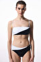 Black and White Gina Strapless Bikini Top