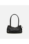 Women's Leather Black Bowling Shoulder Bag