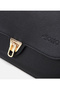 Women's Leather Black Lock Detailed Shoulder Bag - 3