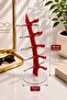 5-Piece Sail Model Fuchsia Glasses Stand – Acrylic 5-Compartment Glasses Organizer - 3