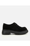 Men's Suede Leather Black High-Sole Casual Shoes