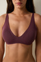 Burgundy Pointel Stitch-Free Underwire-Free Removable Cup Bra - 4