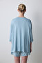 Aging Collagen Light Blue Shorts Pajama Set - 4