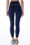 Navy Blue V Contrast Leggings - 6