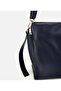 Women's Leather Navy Blue Soft Textured Knitted Strap Detailed Shoulder Bag - 2