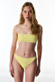 Yellow Minimal Mid-Waist Bikini Bottom - 3
