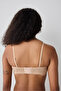 Push up Lace Lace Beige Strapless Bra - 5