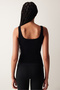 Black Seamless Square Neck Seamless Top - 5