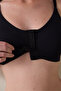 Black Easy Open Front Opening Wire-Free Triangle Bra - 5