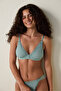 Mint Pleated Chiffon Underwire Triangle Bra