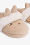 Beige Cute Rabbit Embroidered House Slippers - 3