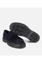 Men's Suede Leather Navy Blue Soft Textured Thick Soled Casual Loafer - 6