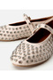 Women's Beige Stone Ballerinas - 3