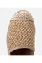 Women's Suede Beige Straw Detailed Espadrille - 4