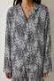 Off-White Angie Striped Shirt Collar Long Sleeve Pajama Set - 2
