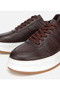 Men's Leather Brown Soft Textured Casual Shoes - 3