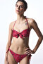 Colorful Ethnic Patterned Buckle Bandana Strapless Bikini Top