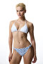 Bianna Navy Side Zigzag Patterned Hipkini Bikini Bottom - 5