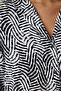 Off-White Angie Striped Shirt Collar Long Sleeve Pajama Set - 3