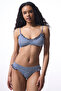 Texas Navy Gingham Ruffle Slip Bikini Bottom - 5