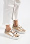 Valencia Women's Sneaker Gold Genuine Leather Comfort Soft Sole - 4