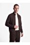 Three-Thread Ribbed Regular Fit Long Sleeve Zippered Collar Pocket Sweatshirt - 2