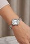 Luxury Stone Elegant Vintage Women Wristwatch Silver Color Pl-1538B2X - 2