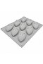 Silicone 9-Cavity Almond-Shaped Pastry Mold